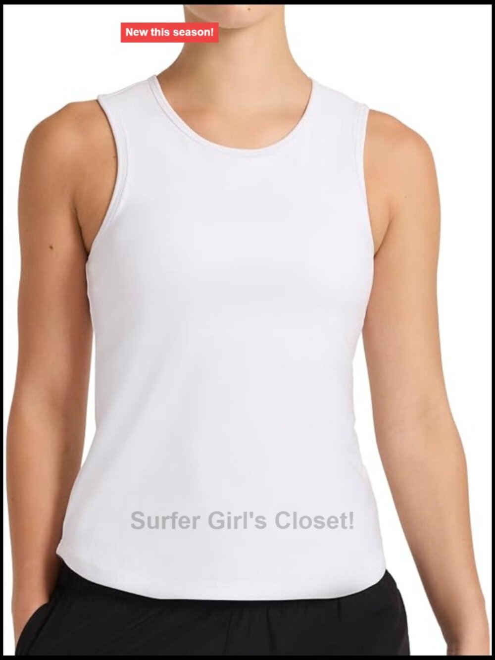 Women's Medium Impact Training Tank Top with Built-in Sports Bra Polyester Blend